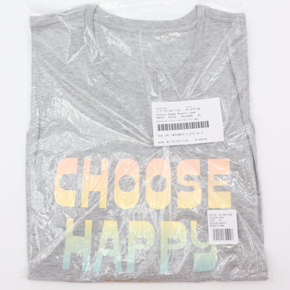 NWT Spiritual Gangster Choose Happy Muscle Tank - Picture 6 of 7